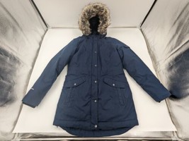 Eddie Bauer Goose Down Puffer Fur Hooded Parka Coat Jacket Women’s Size ... - $69.29