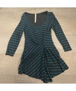 PRE-OWNED GREY AND GREEN STRIPED ANTHROPOLOGIE LONG SLEEVE DRESS by BAIL... - $570.20 MXN