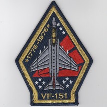 5&quot; Usn Navy VF-151 F-4 Bullet Bicentennial Red Blue Military Embroidered Patch - £22.71 GBP