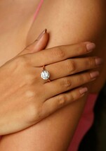 Solitaire Ring 0.54 Ct Lab Grown CVD Diamond D VS1 14k YELLOW Gold For S... - $499.00