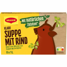 Maggi Beef broth cubes Klare Suppe mit Rind 8x1 l Made in Germany-FREE S... - $15.83