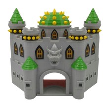 Nintendo Super Mario Bros Deluxe Playset Bowser Castle 12&quot; Jakks 2019 Gray Green - £19.32 GBP