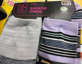 10 pairs NOBO No boundaries womens ankle socks size 4-10 Shortie Crew - £7.43 GBP