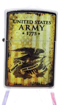 United States Army 1775  Authentic Zippo Lighter Street Chrome Finish - £23.44 GBP