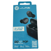 JLab GO Air POP True Wireless In Ear Headphones Black 32+ Hours Play Tim... - £15.40 GBP