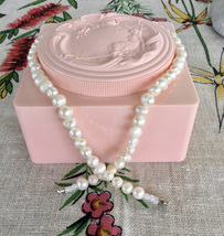 Vintage 19&quot; String of Baroque Circle Pearls with Barrel Clasp - £31.63 GBP