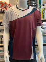 YONEX Men&#39;s Badminton T-Shirts Apparel Sports Tee Wine [110/US:L] NWT 73TS003M - £39.15 GBP