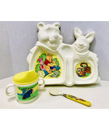 Disney Vintage 1990’s Winnie The Pooh 3 Piece Dinnerware Set - £20.35 GBP