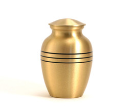 New, Solid Brass Classic Bronze Child/Pet Cremation Urn, 70 Cubic Inches - £96.21 GBP