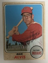 Max Alvis Signed Autographed 1968 Topps Baseball Card - Cleveland Indians - £11.95 GBP