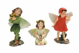 Mini Fairy Garden Fairies Set of 3 Mini Garden of Enchantment Figurine - £22.51 GBP