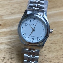 Unused MC Montres Carlo Men Classic Silver White Analog Quartz Watch~New Battery - £9.71 GBP
