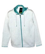 Hugo Boss  Gray Teal Blue Hoodie Men&#39;s Cotton Sport Jacket Size XL - £117.93 GBP