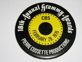 Grammy Awards Pinback Button Vintage 1976 Pierre Cossette - £27.48 GBP