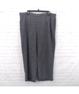 R&amp;M Richards Dress Pants Womens 20WP Petite Black White Marled Wide Leg Zip - $24.99