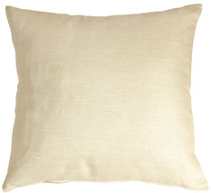 Tuscany Linen Cream Throw Pillow 17x17, Complete with Pillow Insert - £29.17 GBP