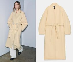 $299 ZARA  ~ITALIAN FABRIC OVERSIZED WOOL BLEND COAT ZW COLLECTION  L - $199.99