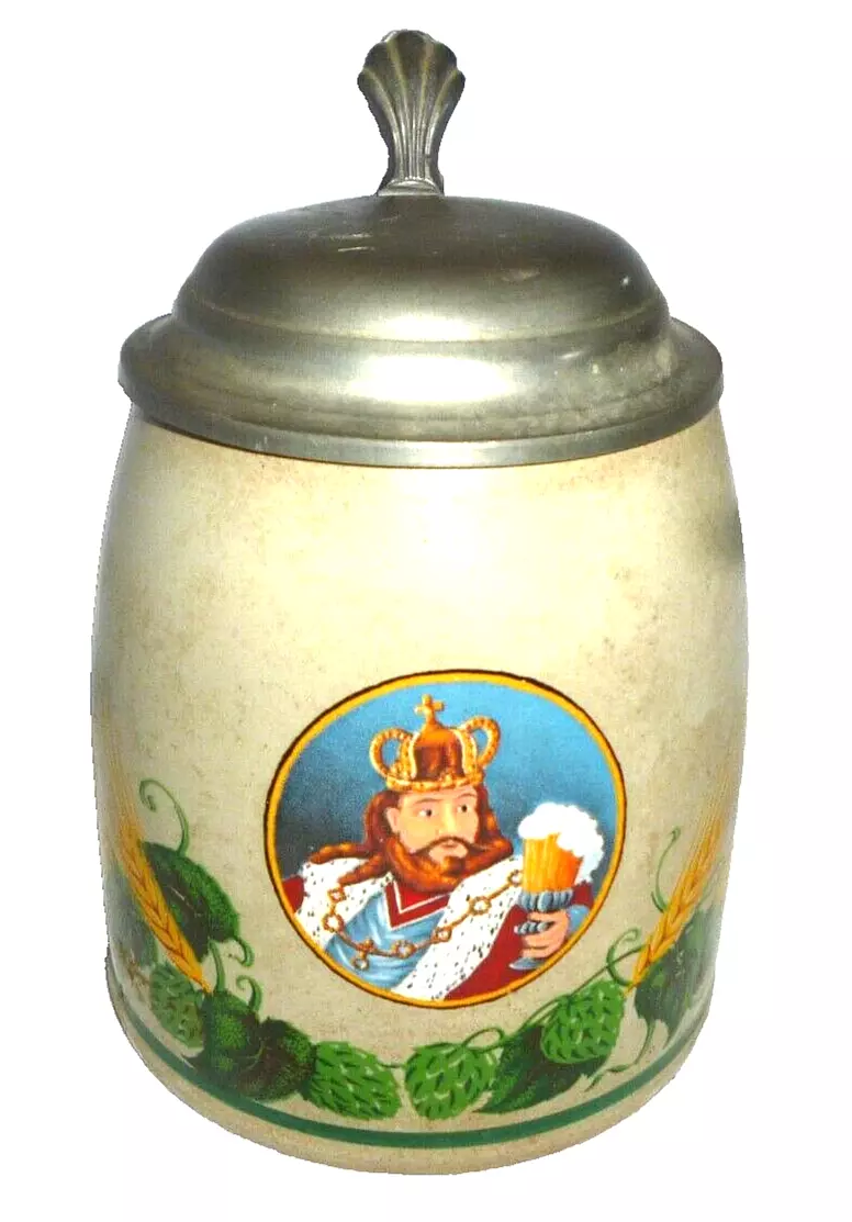 Burgerbrau +1998 Kitzingen Xmas 1980 Lidded German Beer Stein - £14.90 GBP