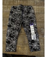 New Black Legging Silver Web Halloween Kid Girl 6-9 Months Toddler - $17.80 CAD