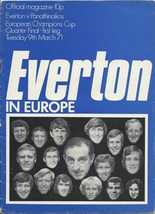 Everton – Panathinaikos - 1971 Champions Cup Quarterfinal Match Program - Soccer - £18.97 GBP