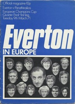 EVERTON – PANATHINAIKOS - 1971 CHAMPIONS CUP QUARTERFINAL MATCH PROGRAM ... - £18.95 GBP