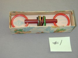 Vintage E-Z Products Catalin Bakelite Early Plastic Teether In Box 1930&#39;s #1 - £19.51 GBP