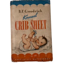 Vintage B. F. Goodrich Koroseal Baby Crib Sheet Advertising Prop 1950s USA - £6.95 GBP