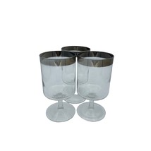 Set of 3 Dorothy Thorpe Silver Rimmed Allegro Wine Glasses - $20.78
