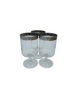 Set of 3 Dorothy Thorpe Silver Rimmed Allegro Wine Glasses - £16.30 GBP