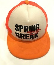 Vintage Trucker Hat Cap 2014 Spring Break Mesh Snapback Hat Distressed - £6.77 GBP