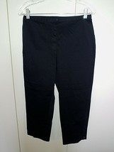 Ann Taylor Ladies Black Stretch Cropped PANTS-10-BARELY WORN-COTTON/SPANDEX-NICE - £6.86 GBP