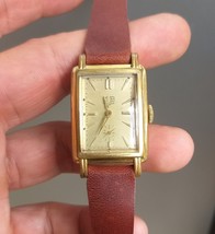 Vintage 1950&#39;s GUB Glashütte Art Deco Rectangular Watch Cal. 62 Germany - $284.05