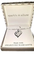 Sparkle Allure Swarovski Marcasite New, Mom Silver Plated Pendant Necklace - £36.99 GBP