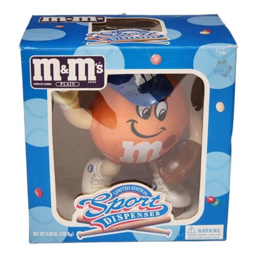 M&M's Collectible Dispenser Baseball Orange M&M Limited Edition w/ Original Box - $42.65