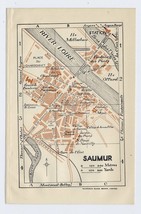1926 Original Vintage City Map Of Saumur / MAINE-ET-LOIRE / France - £16.94 GBP