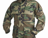 US ARMY BDU WOODLAND COMBAT JACKET W/ 101ST PATCH ON SLEEVE LARGE SI 402 - $40.06