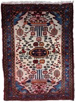 Handmade vintage Oriental rug 2.3&#39; x 3.5&#39; (72cm x 108cm) 1970s - 1C1013 - $15,473.50 MXN
