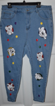 Women&#39;s Jeans Tom &amp; Jerry Mouse Size 36X26  Cartoon Characters - £11.74 GBP