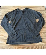 Lululemon Men’s Long Sleeve Swiftly Athletic Henley shirt Size XL Black ... - £29.58 GBP