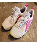 Nike 8M Air Max Sneakers White &amp; Pink Lightweight Athletic Shoes - $17.07