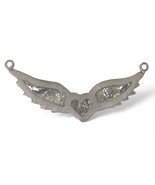 Vintage Sterling Silver &amp; Abalone Necklace Charm Pendant Wings/Heart - $69.42 CAD