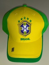 Officially License Brasil - Brazil Green Mesh Soccer Hat Cap One Size New - $23.99