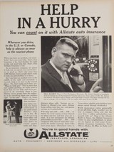 1960 Print Ad Allstate Insurance Auto,Property,Accident,Life Mayor on Pay Phone - £16.50 GBP