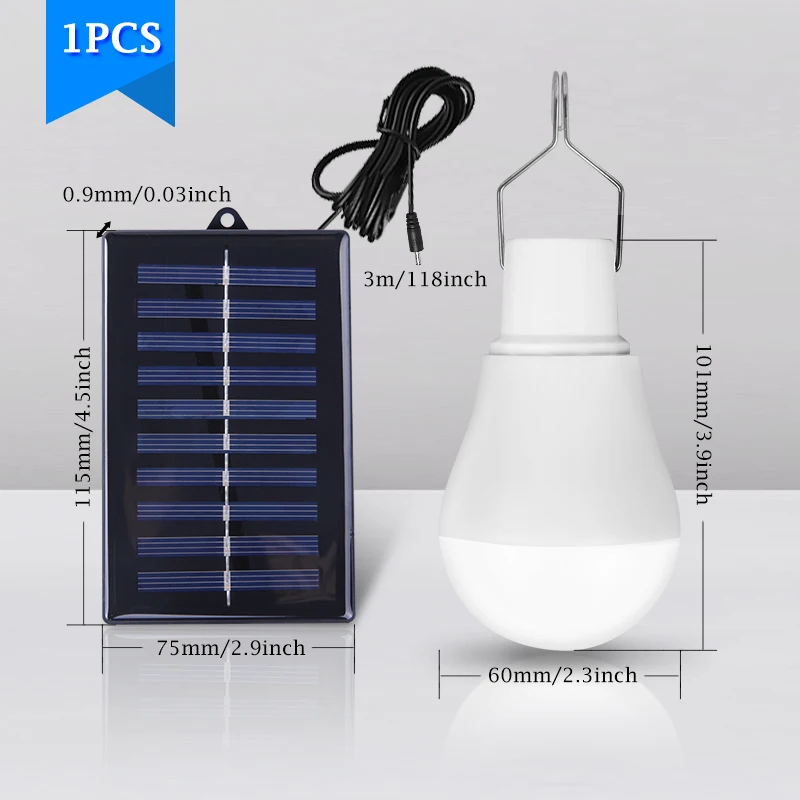 Hts usb rechargeable light outdoor camp lamp emergency lighting portable solar bulb led thumb200