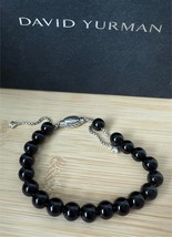 David Yurman 925 Sterling Silver Spiritual Bead&#39;s Black Shiny Onyx Ball ... - €305,09 EUR