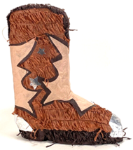 Cowboy Boot Piñata-Big Brown Boot- 18 in Tall - £18.62 GBP