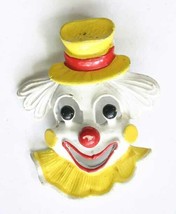 Gerry&#39;s Enamel Clown Face Brooch 1960s vintage 1 1/2&quot; - £9.83 GBP