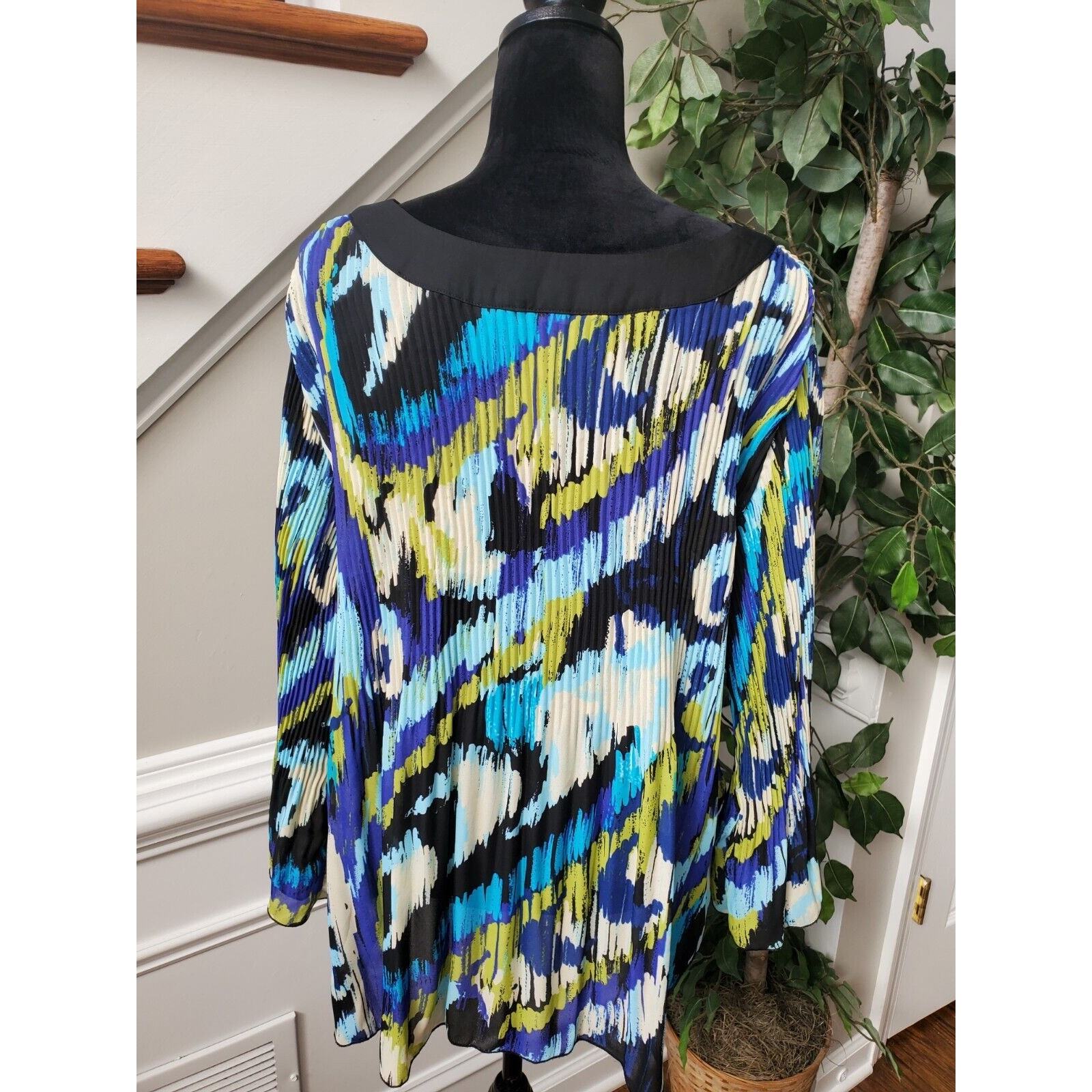 Cato Women's Multicolor Polyester Round Neck Long Sleeve Pullover Blouse 18/20W Item image 6