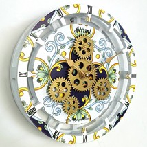 Italy line Desk-Wall Clock 10 inches with real moving gears ATRANI - $44.99