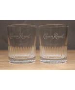 Vintage Glass Barware Lot CROWN ROYAL Ribbed Base Logo Rocks Liquor Glasses - £12.62 GBP